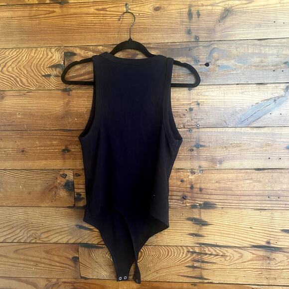 American Eagle black ribbed bodysuit size Large - Picture 4 of 4